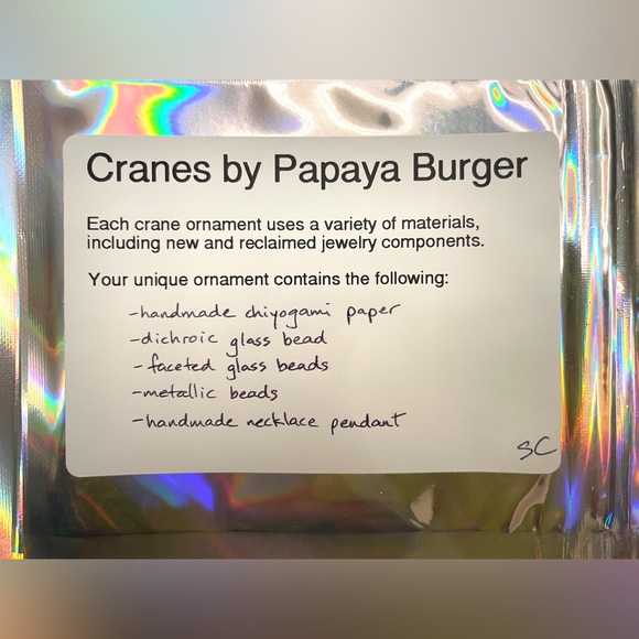 Premium Origami Crane Ornament - Large - Picture 5 of 5